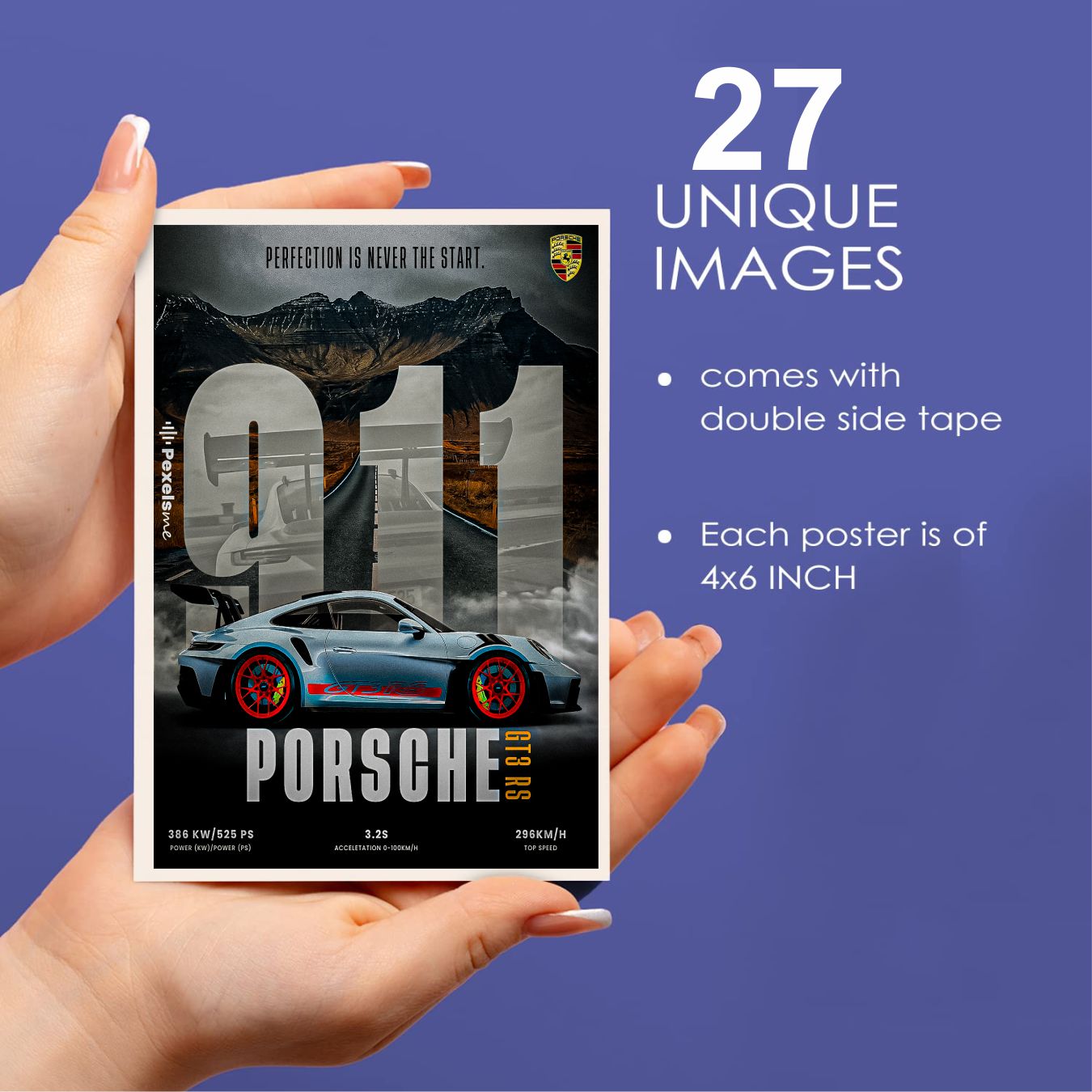 Pack of 27 Car Aesthetic Wall Collage Kit Posters | Posters for Wall Decoration | Wall Art For Bedroom, Office, Living room, Dorm room Photographic Paper -Gifting ideas- Photographic Paper  (6 inch X 4 inch, set of 27 cars prints)