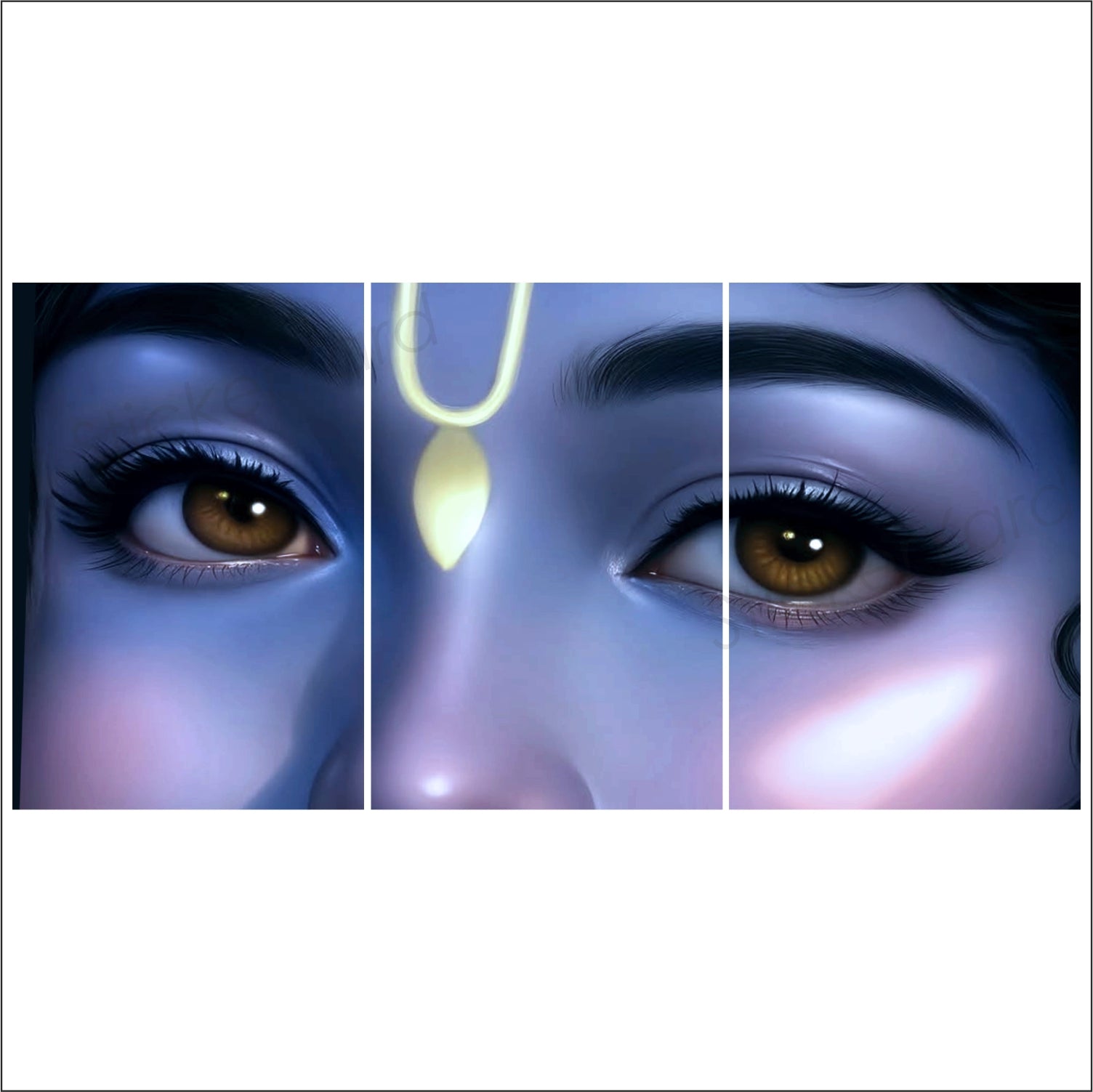 Bal Krishna Ji Eyes Split Posters for Wall Decoration | Wall Art For Bedroom, Office, Living room, Dorm room