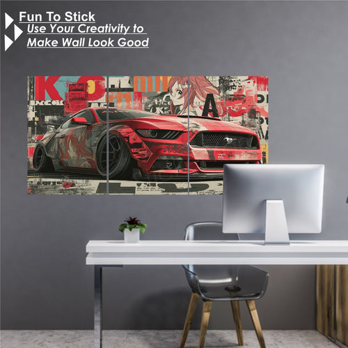 Classic Cars Split Posters for Wall Decoration | Wall Art For Bedroom, Office, Living room, Dorm room
