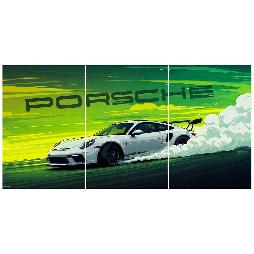 Classic Porche Car Split Posters for Wall Decoration | Wall Art For Bedroom, Office, Living room, Dorm room