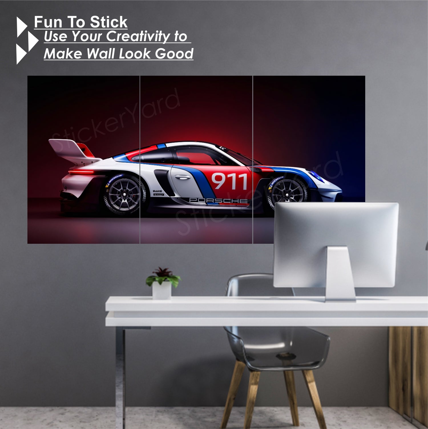 911 Car Split Posters for Wall Decoration | Wall Art For Bedroom, Office, Living room, Dorm room