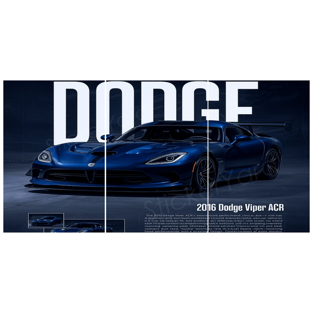 Dodge Car Split Posters for Wall Decoration | Wall Art For Bedroom, Office, Living room, Dorm room