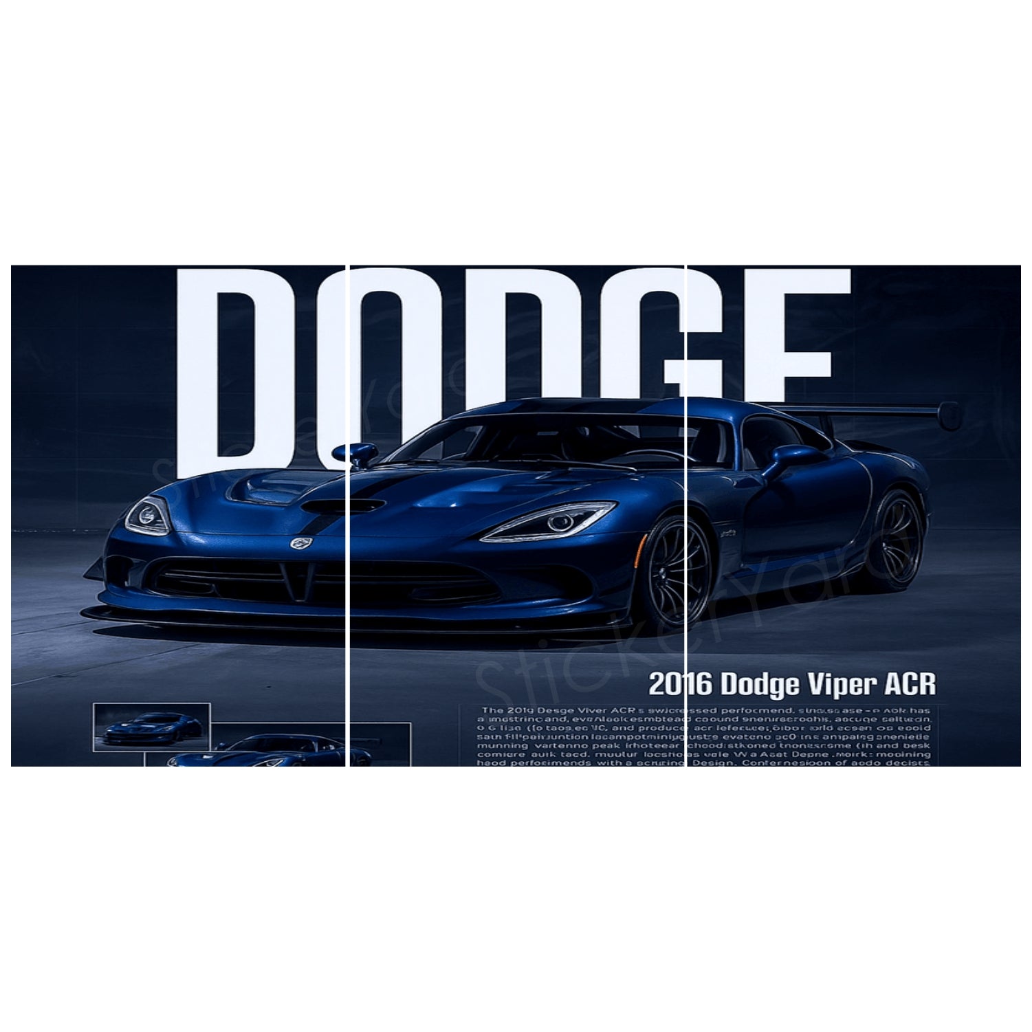 Dodge Car Split Posters for Wall Decoration | Wall Art For Bedroom, Office, Living room, Dorm room
