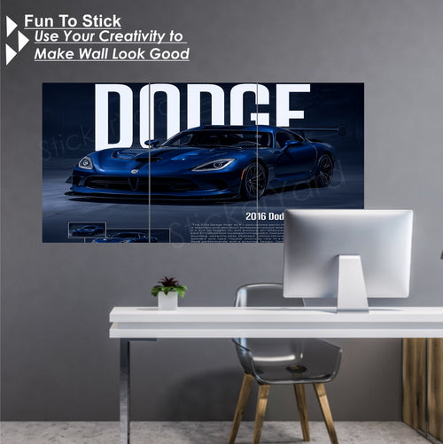 Dodge Car Split Posters for Wall Decoration | Wall Art For Bedroom, Office, Living room, Dorm room