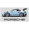Sky Blue Porche Car Split Posters for Wall Decoration | Wall Art For Bedroom, Office, Living room, Dorm room