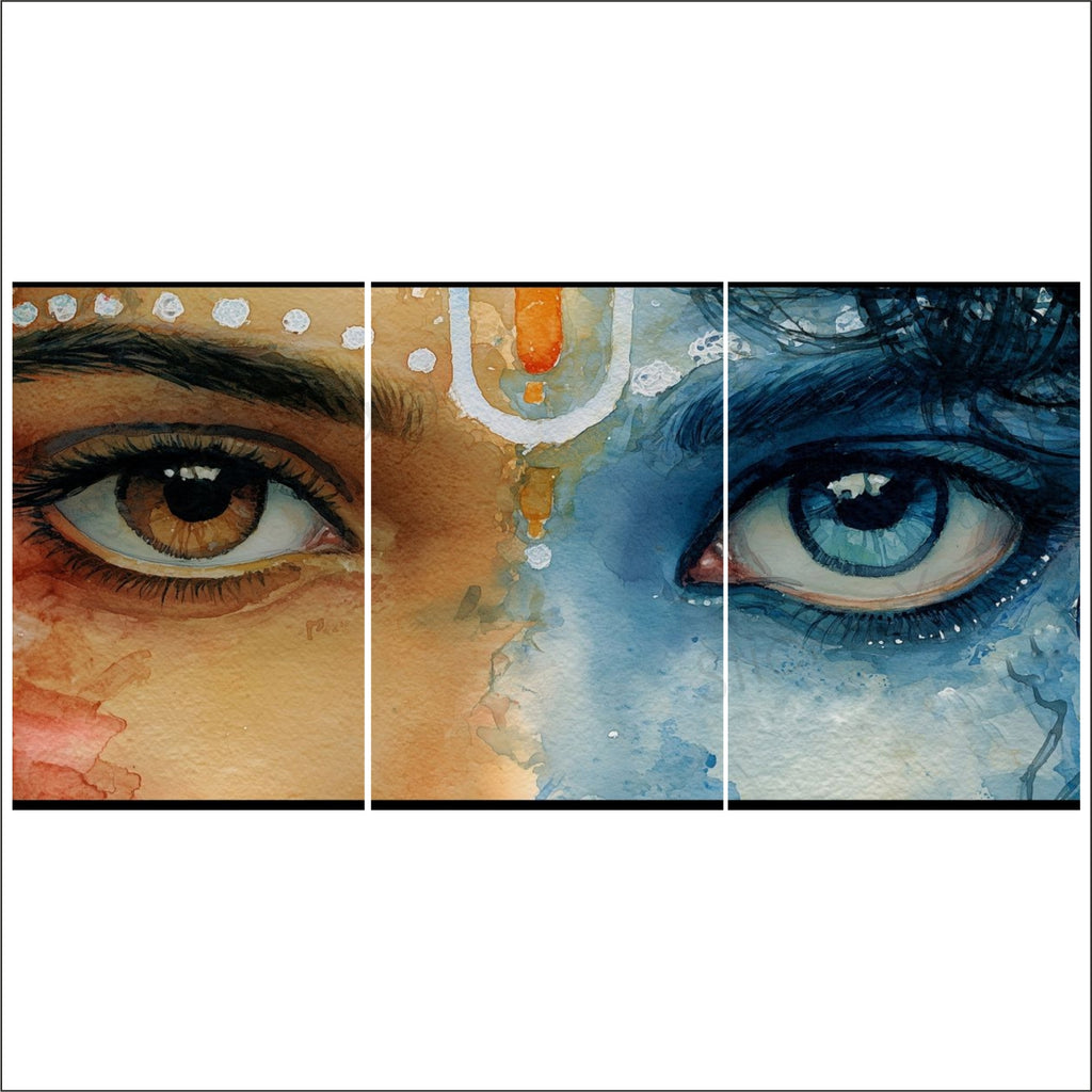 Ardhnarishwar Eyes Split Posters for Wall Decoration | Wall Art For Bedroom, Office, Living room, Dorm room