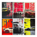 6 Different Classic Cars Combo  for Wall Decoration | Wall Art For Bedroom, Office, Living room, Dorm room