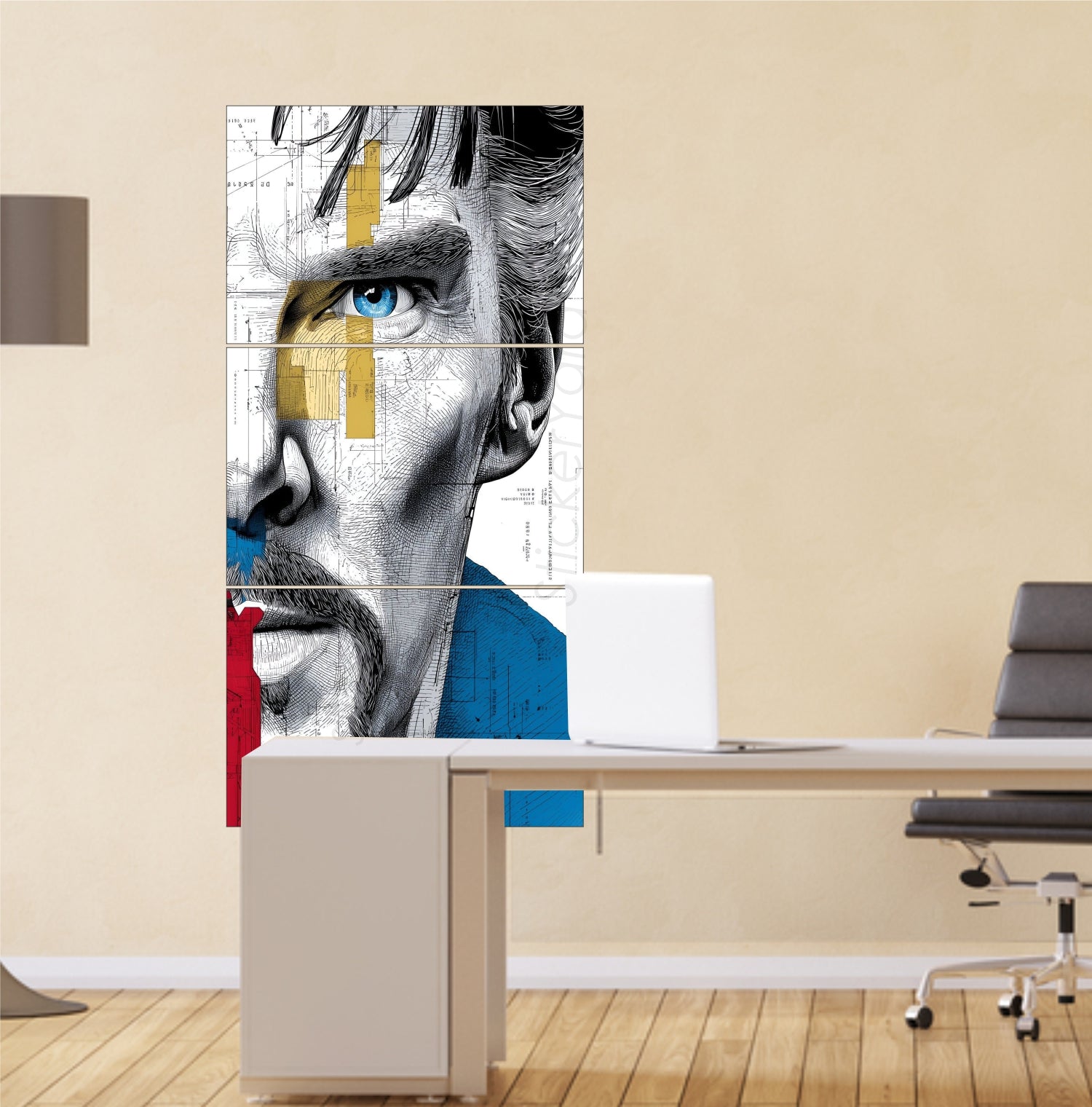 Strange Half Face Split Posters for Wall Decoration | Wall Art For Bedroom, Office, Living room, Dorm room