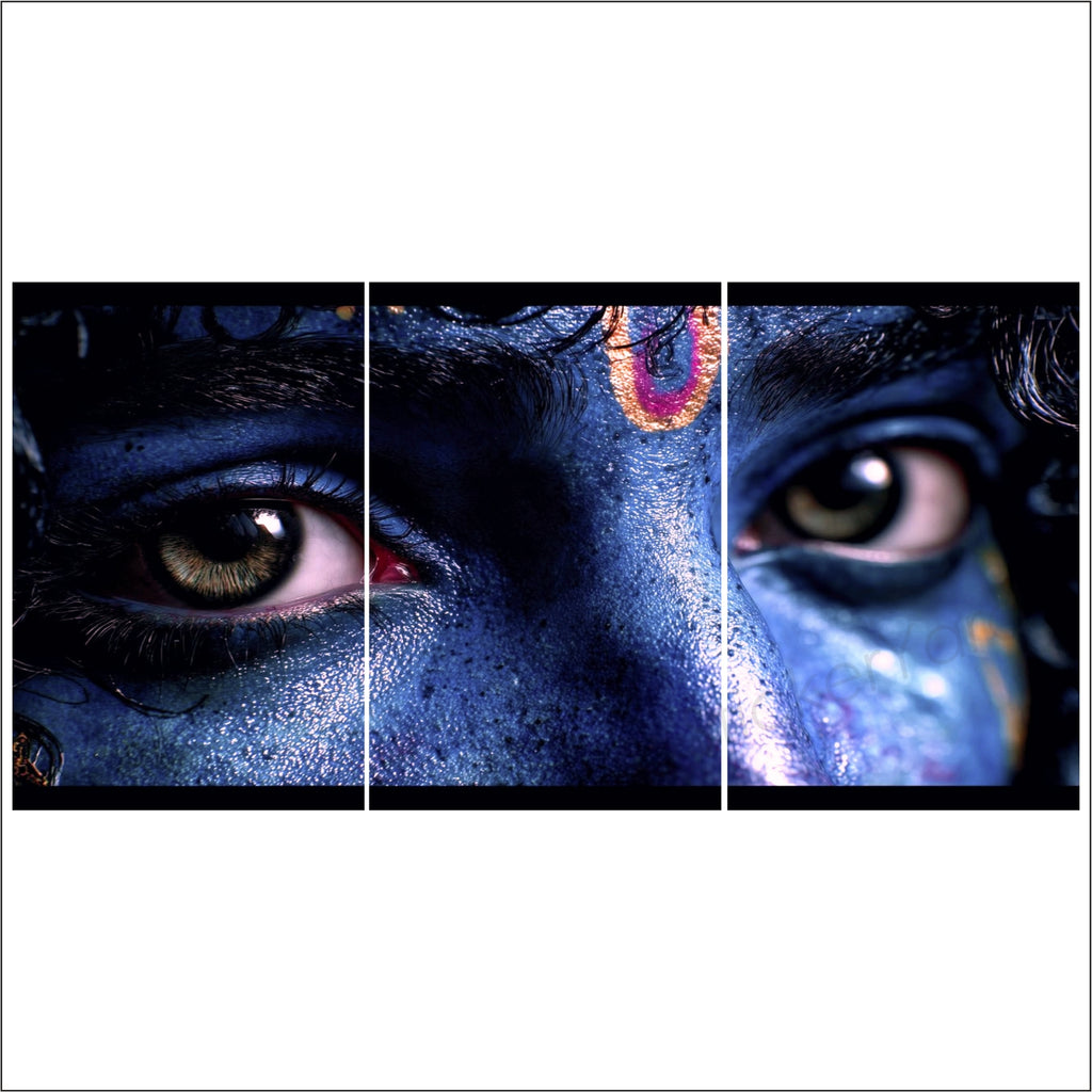 Beautiful Krishna Ji Eyes Split Posters for Wall Decoration | Wall Art For Bedroom, Office, Living room, Dorm room