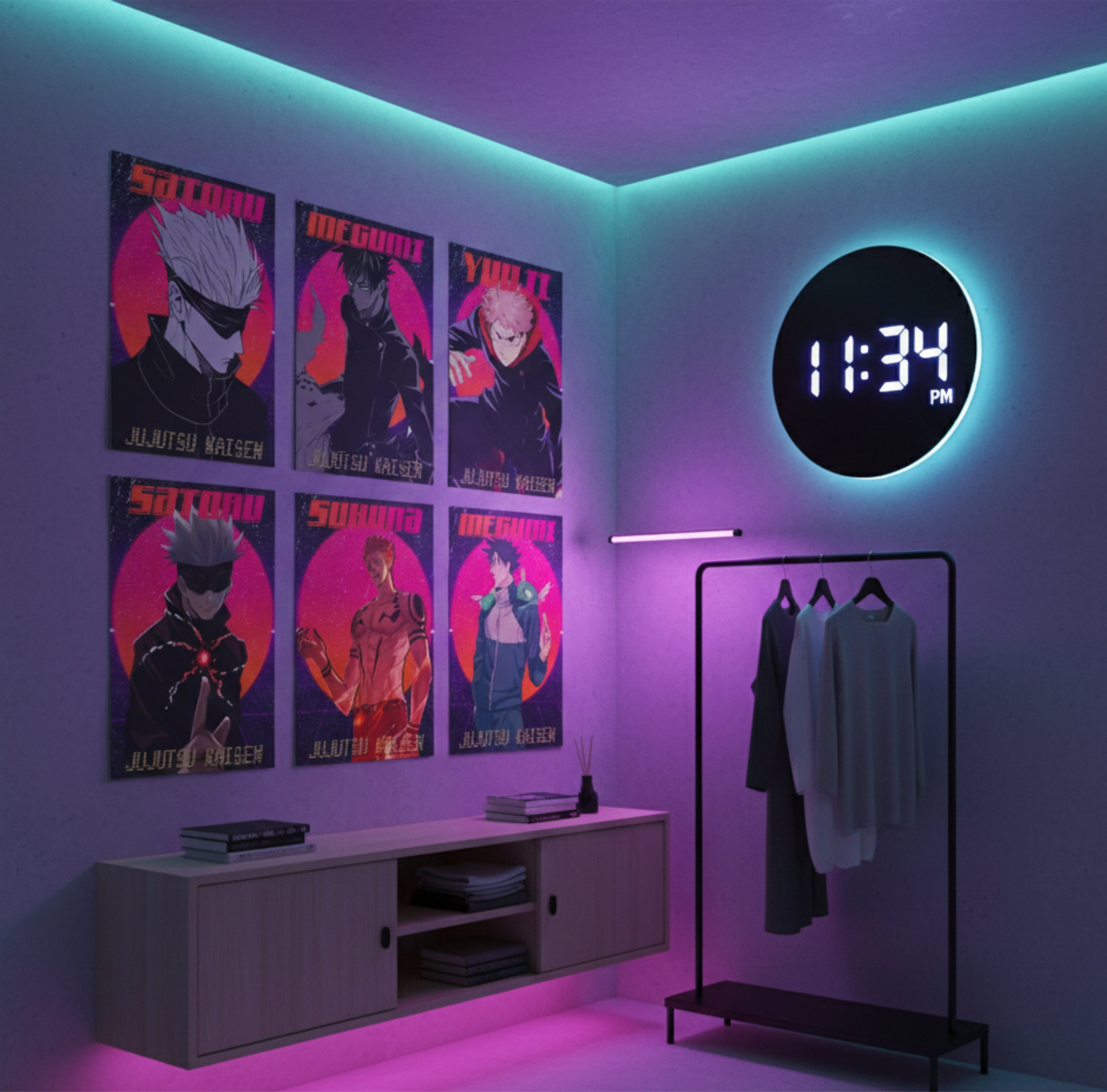 Anime Design1 Split Posters for Wall Decoration Wall Posters| Wall Art For Bedroom, Office, Living room, Dorm room