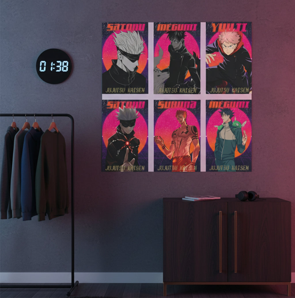 Anime Design1 Split Posters for Wall Decoration Wall Posters| Wall Art For Bedroom, Office, Living room, Dorm room