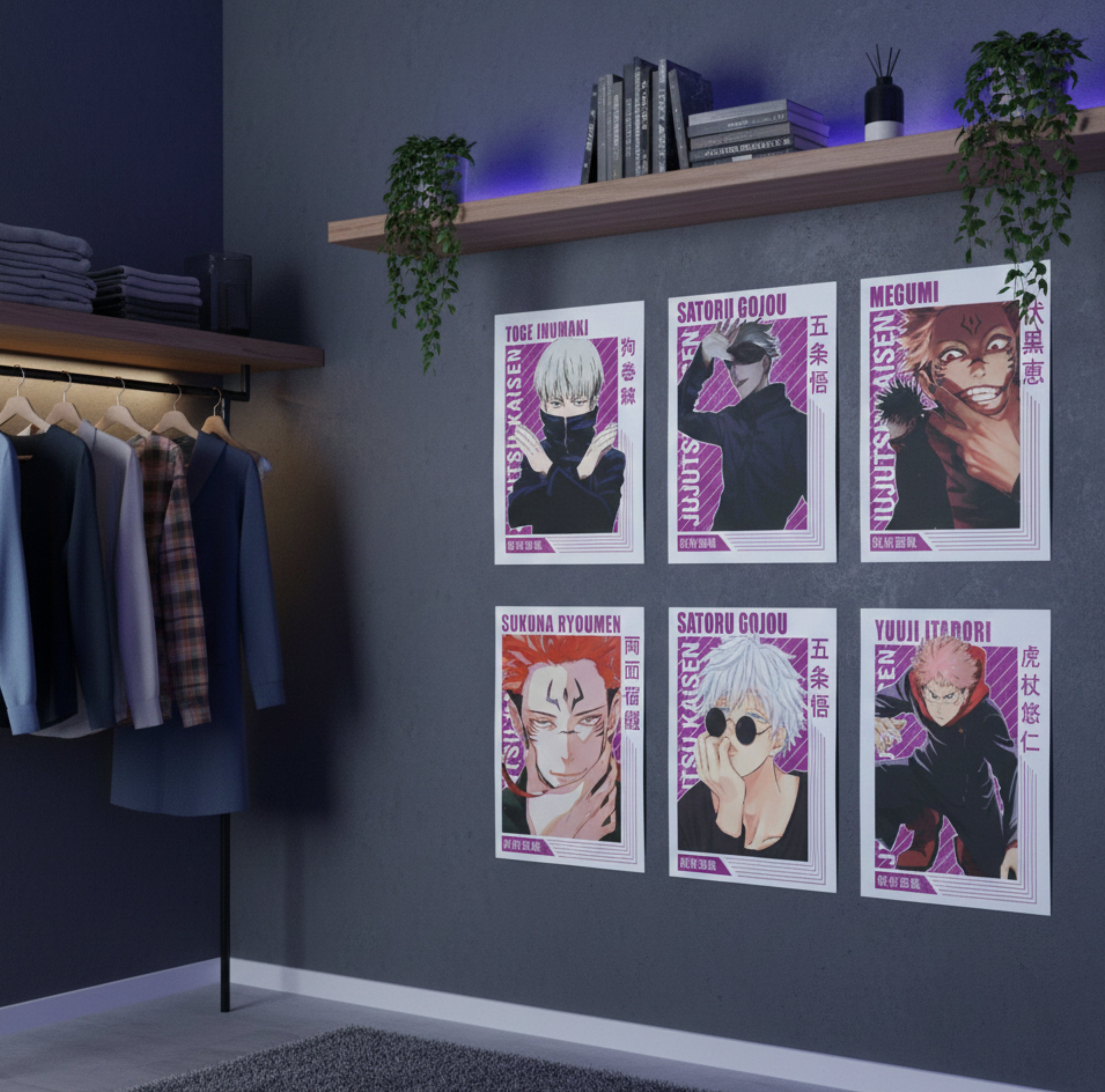 Anime Design2 Split Posters for Wall Decoration Wall Posters| Wall Art For Bedroom, Office, Living room, Dorm room