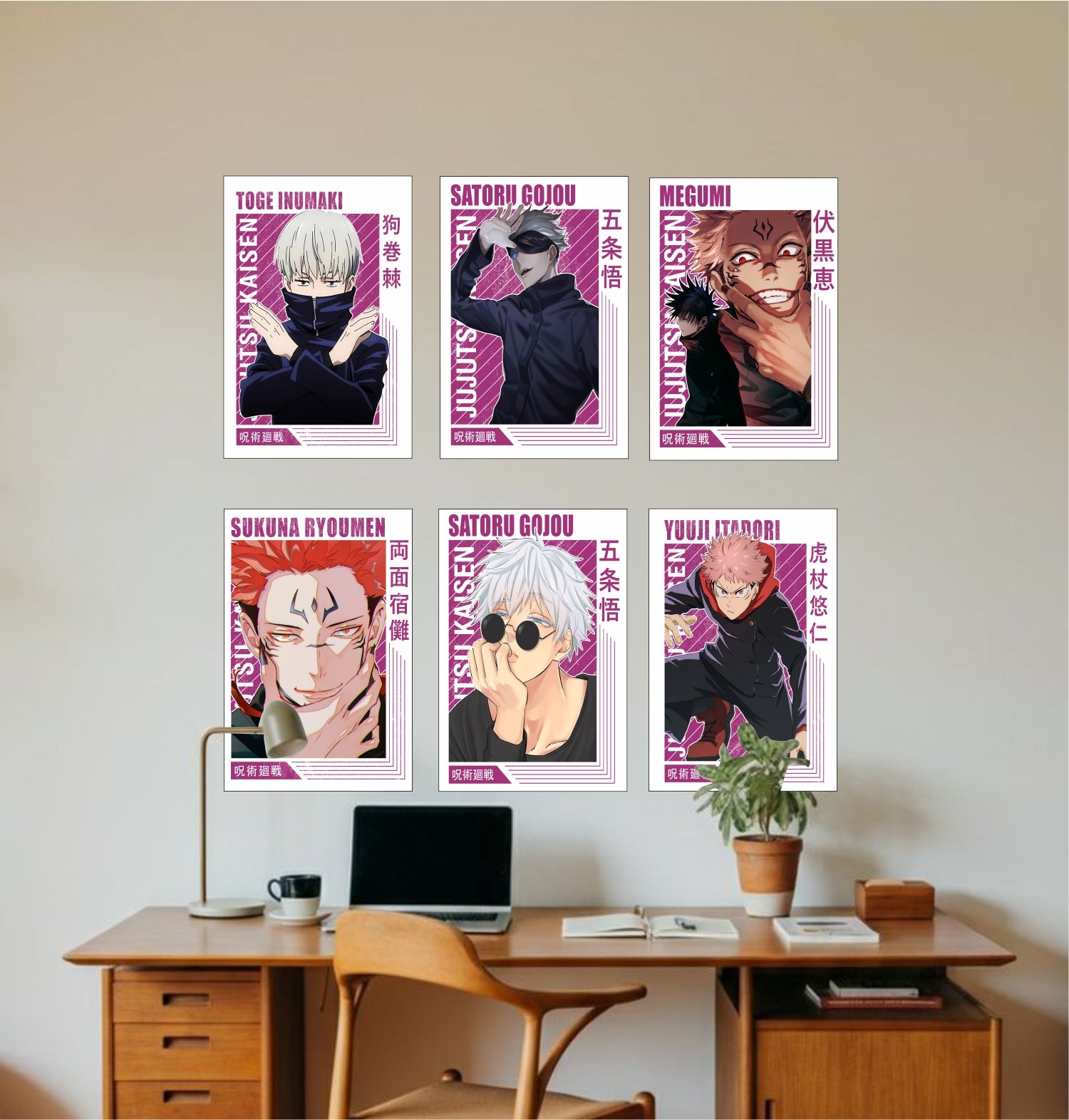 Anime Design2 Split Posters for Wall Decoration Wall Posters| Wall Art For Bedroom, Office, Living room, Dorm room