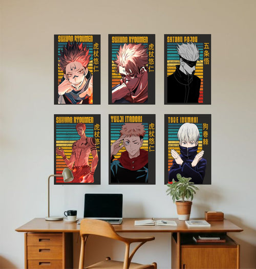 Anime Design3 Split Posters for Wall Decoration Wall Posters| Wall Art For Bedroom, Office, Living room, Dorm room