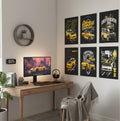 Cars Design Art Split Posters for Wall Decoration Wall Posters| Wall Art For Bedroom, Office, Living room, Dorm room