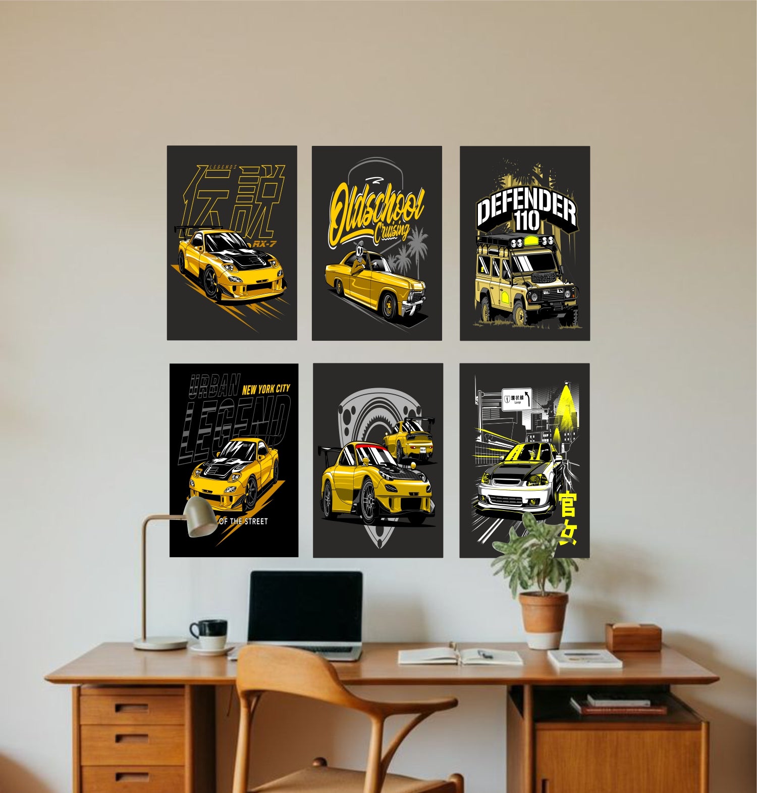 Cars Design Art Split Posters for Wall Decoration Wall Posters| Wall Art For Bedroom, Office, Living room, Dorm room