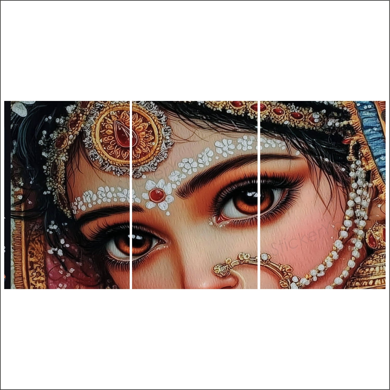Radhe Rani Eyes Split Posters for Wall Decoration | Wall Art For Bedroom, Office, Living room, Dorm room