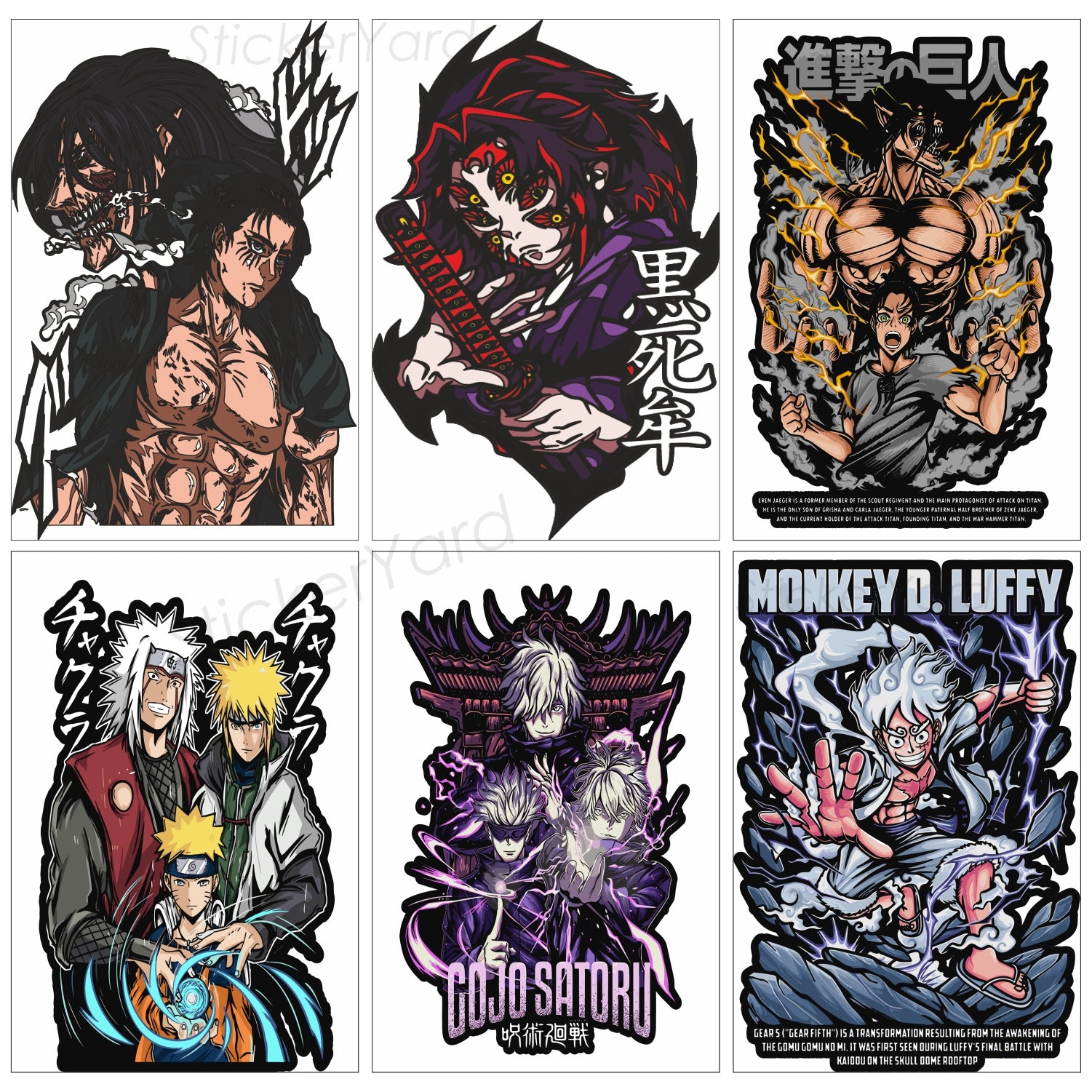 Anime Design4 Split Posters for Wall Decoration Wall Posters| Wall Art For Bedroom, Office, Living room, Dorm room
