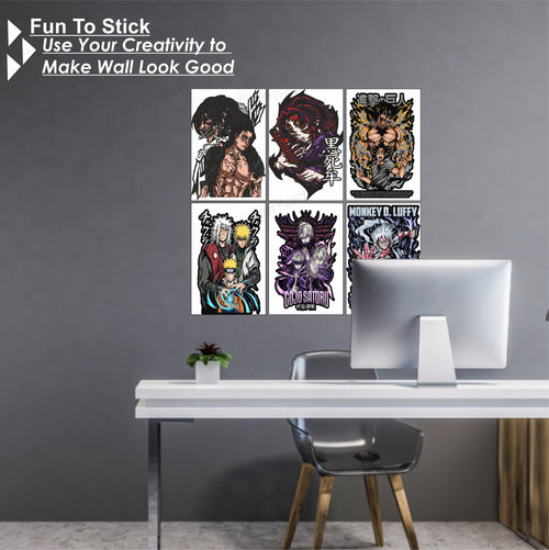 Anime Design4 Split Posters for Wall Decoration Wall Posters| Wall Art For Bedroom, Office, Living room, Dorm room
