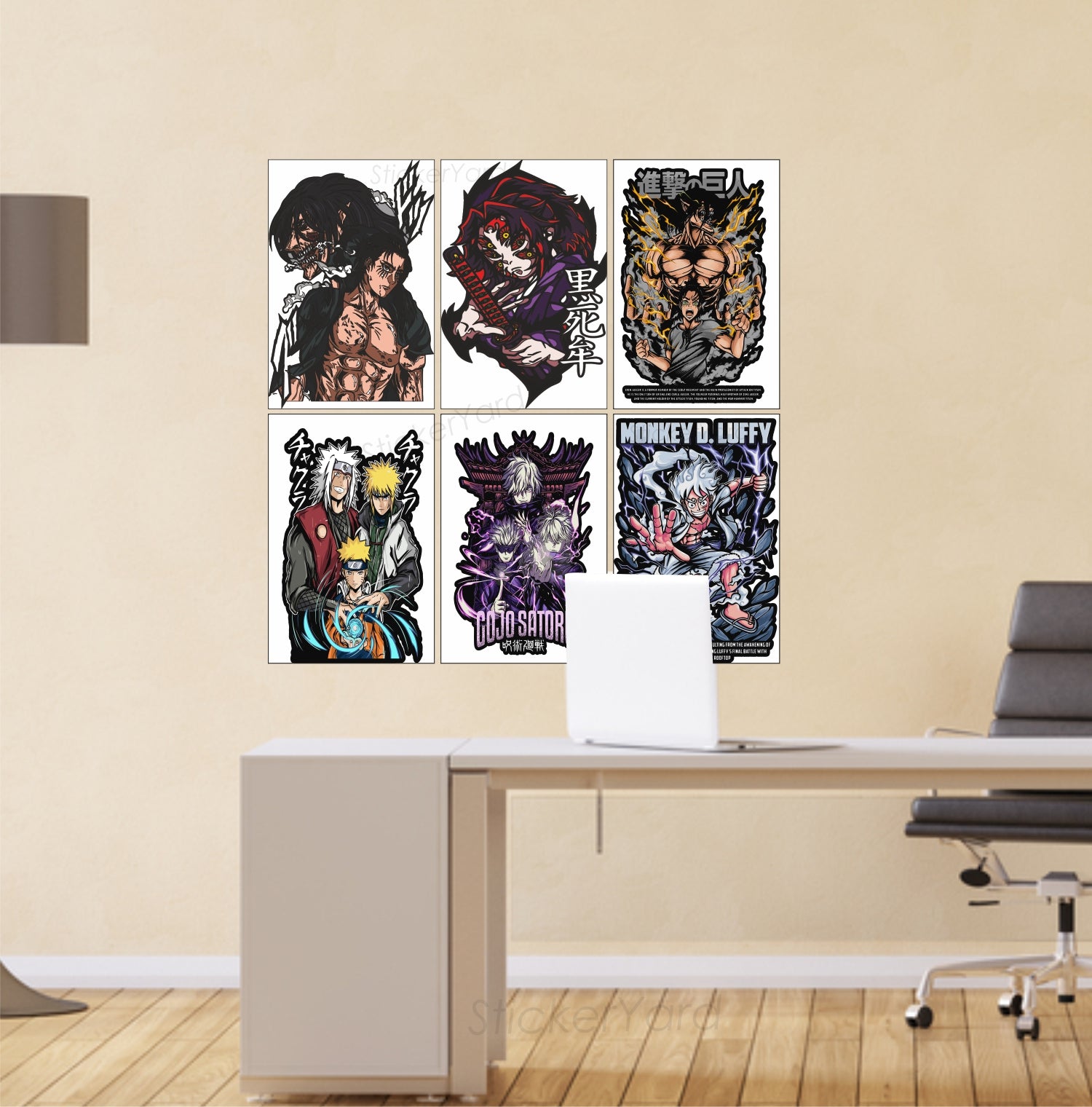 Anime Design4 Split Posters for Wall Decoration Wall Posters| Wall Art For Bedroom, Office, Living room, Dorm room