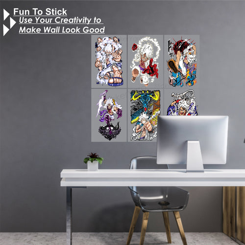 Anime Design5 Split Posters for Wall Decoration Wall Posters| Wall Art For Bedroom, Office, Living room, Dorm room