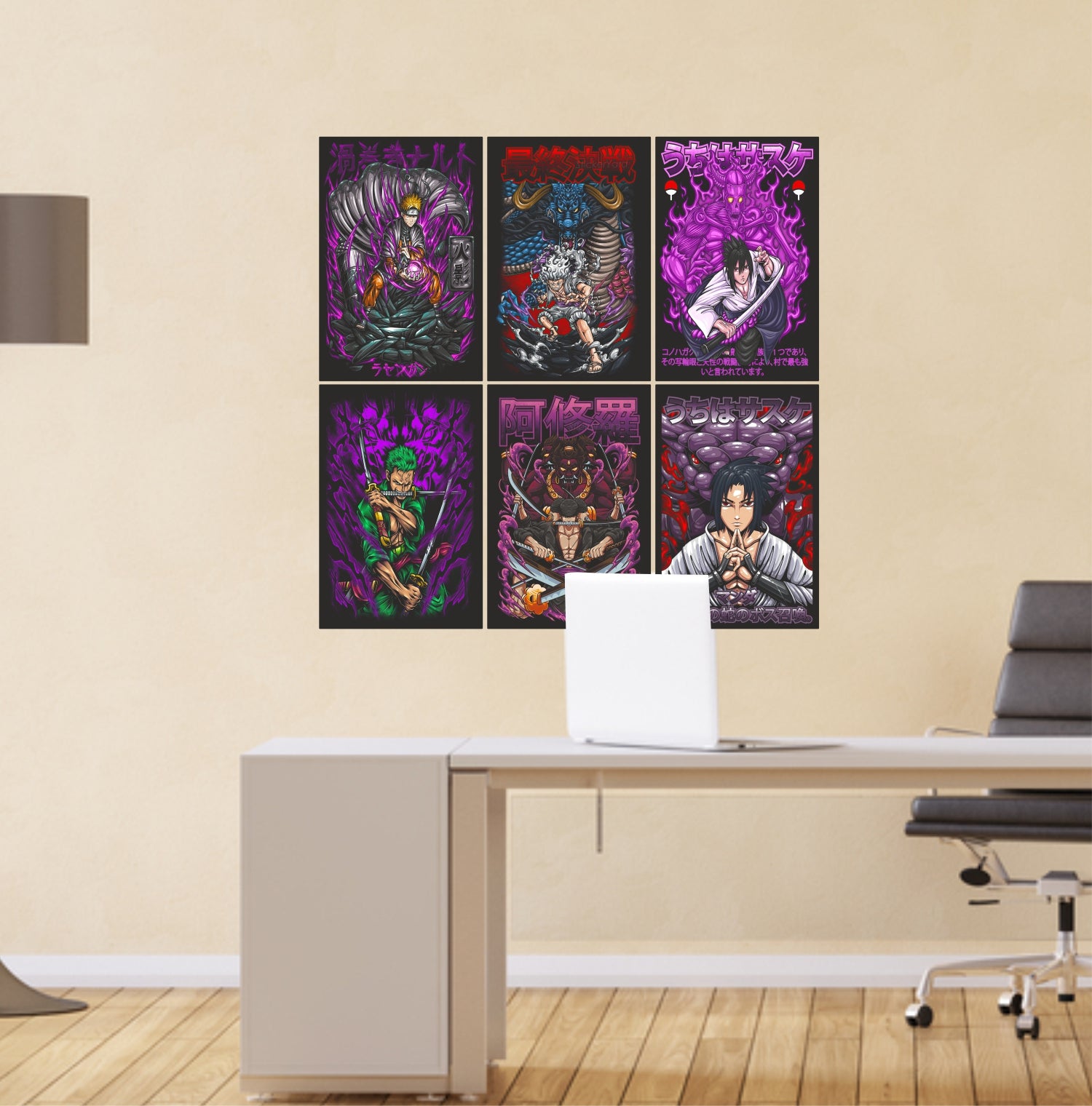 Anime Design6 Split Posters for Wall Decoration Wall Posters| Wall Art For Bedroom, Office, Living room, Dorm room