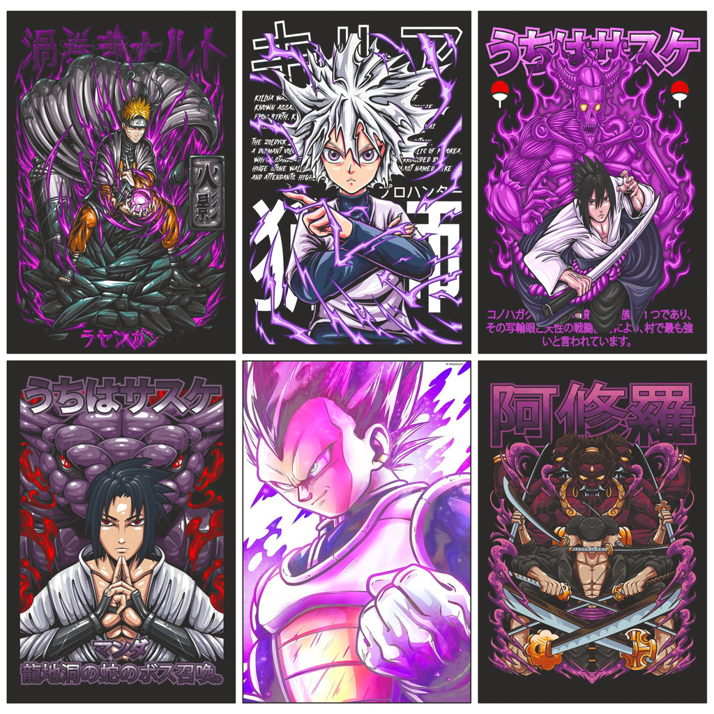Anime Design7 Split Posters for Wall Decoration Wall Posters| Wall Art For Bedroom, Office, Living room, Dorm room