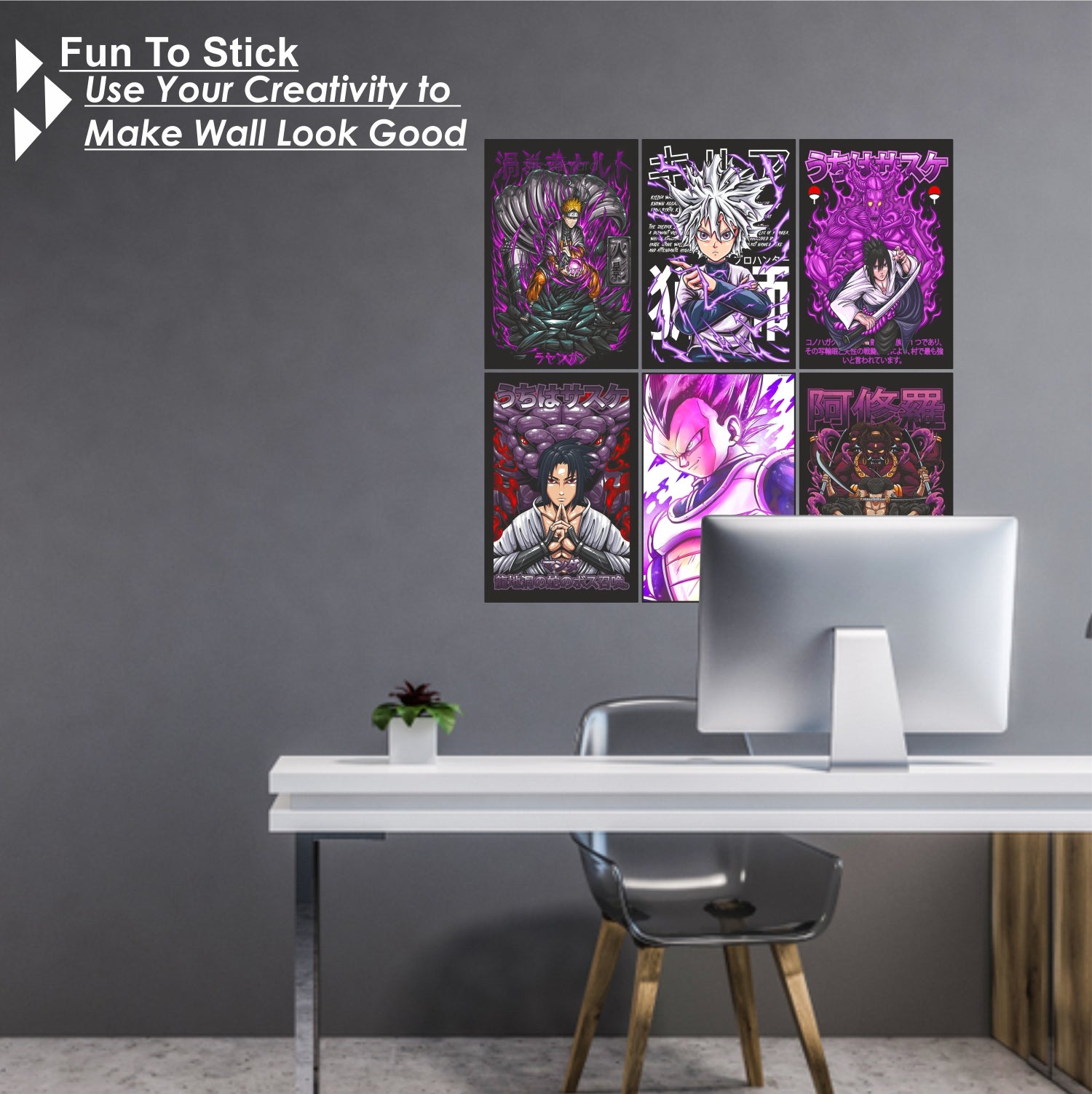 Anime Design7 Split Posters for Wall Decoration Wall Posters| Wall Art For Bedroom, Office, Living room, Dorm room