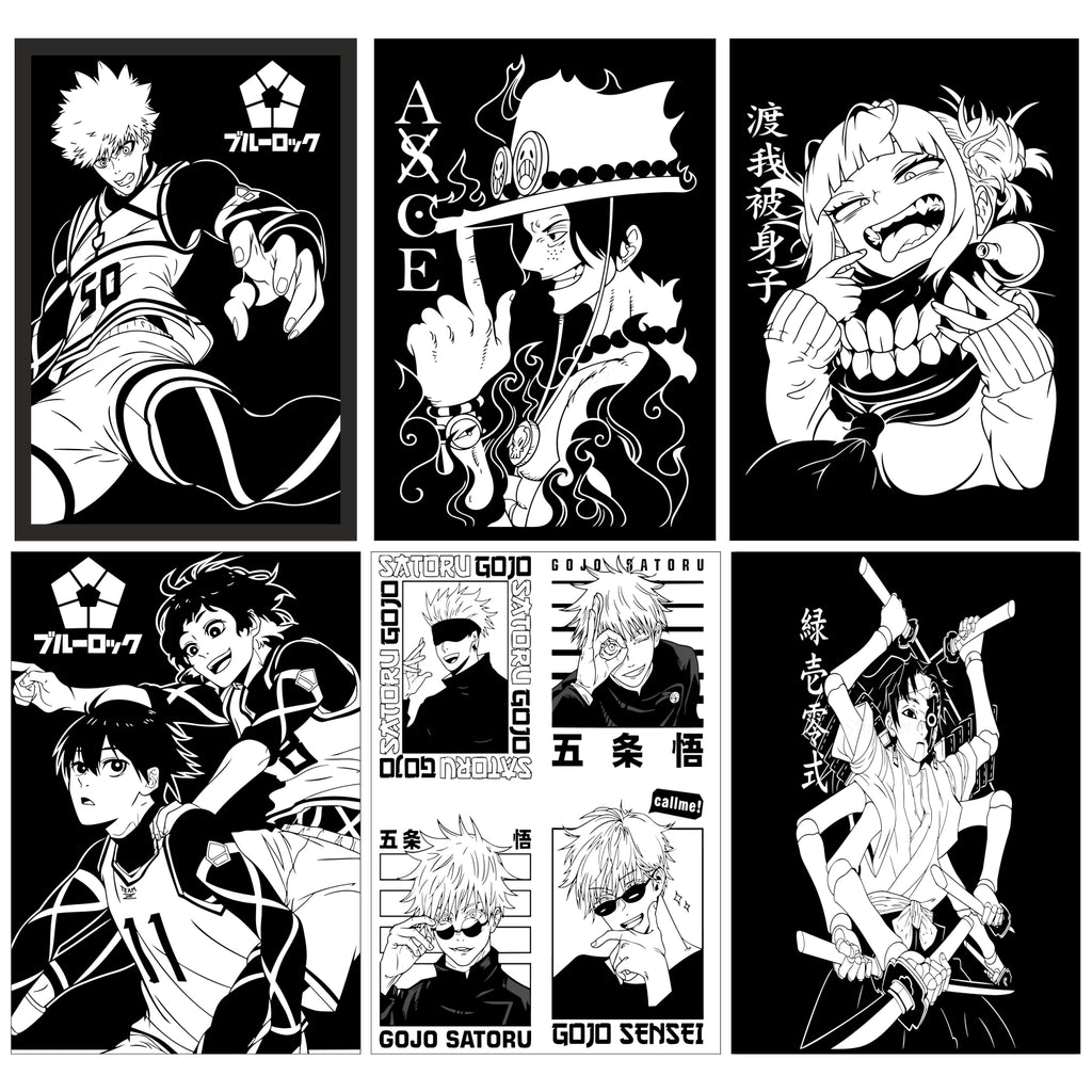 Anime Design9 Split Posters for Wall Decoration Wall Posters| Wall Art For Bedroom, Office, Living room, Dorm room