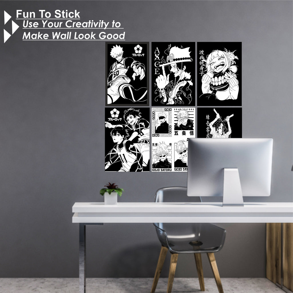 Anime Design9 Split Posters for Wall Decoration Wall Posters| Wall Art For Bedroom, Office, Living room, Dorm room