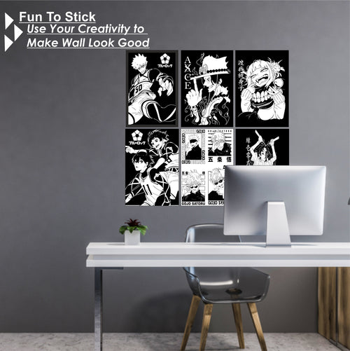 Anime Design9 Split Posters for Wall Decoration Wall Posters| Wall Art For Bedroom, Office, Living room, Dorm room