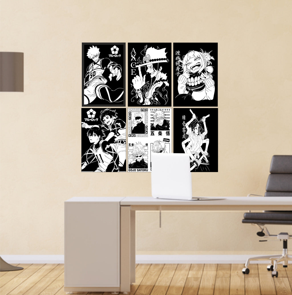 Anime Design9 Split Posters for Wall Decoration Wall Posters| Wall Art For Bedroom, Office, Living room, Dorm room