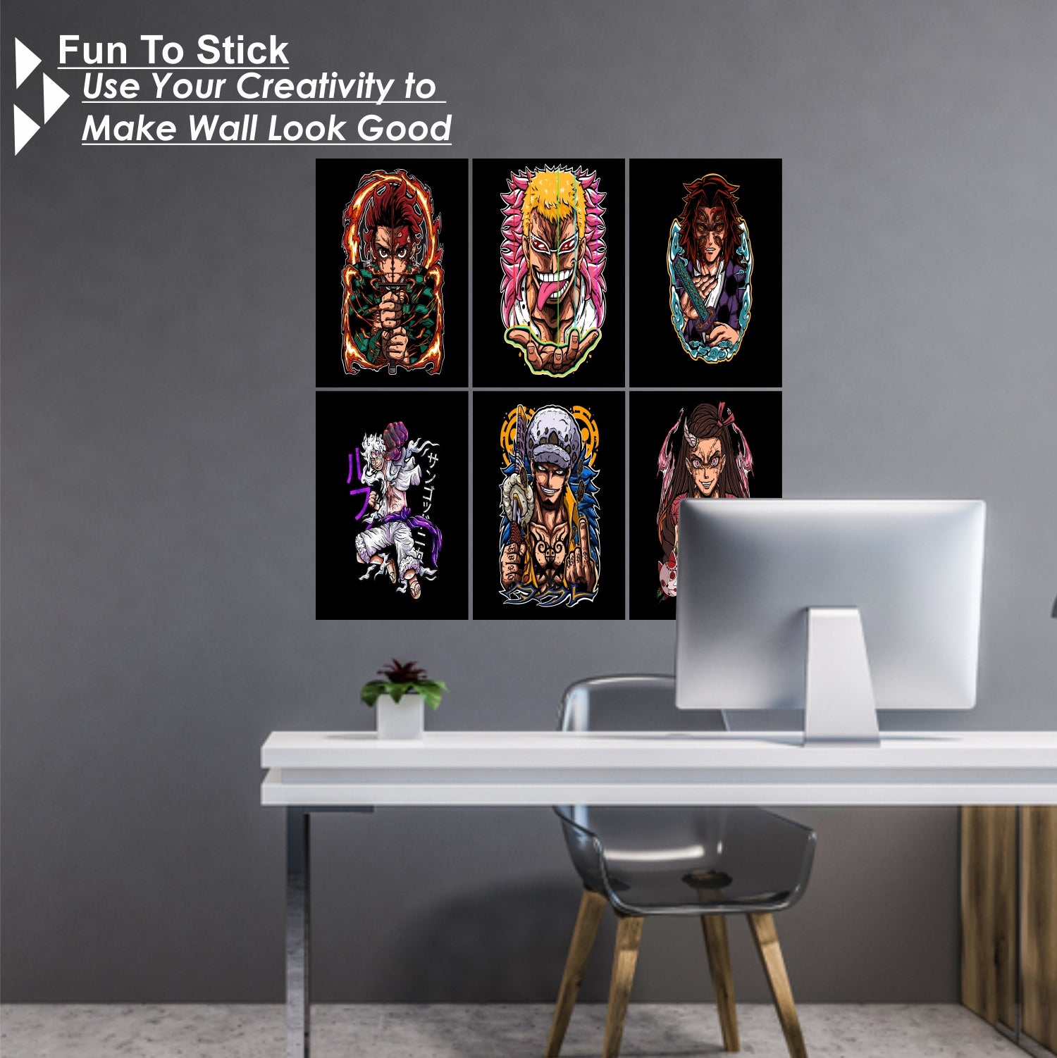 Anime Design10 Split Posters for Wall Decoration Wall Posters| Wall Art For Bedroom, Office, Living room, Dorm room