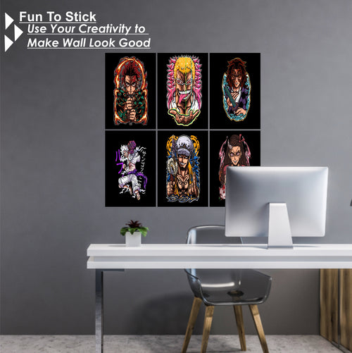 Anime Design10 Split Posters for Wall Decoration Wall Posters| Wall Art For Bedroom, Office, Living room, Dorm room