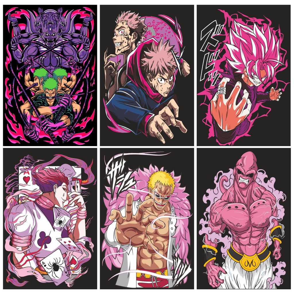 Anime Design14 Split Posters for Wall Decoration Wall Posters| Wall Art For Bedroom, Office, Living room, Dorm room