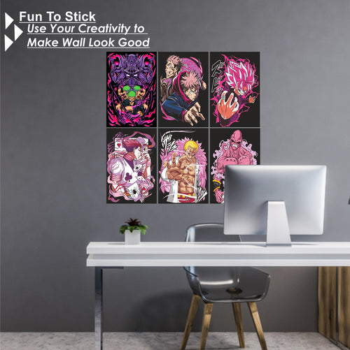 Anime Design14 Split Posters for Wall Decoration Wall Posters| Wall Art For Bedroom, Office, Living room, Dorm room