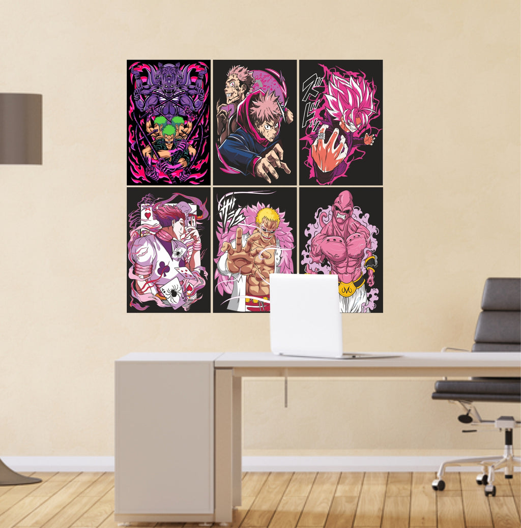 Anime Design14 Split Posters for Wall Decoration Wall Posters| Wall Art For Bedroom, Office, Living room, Dorm room