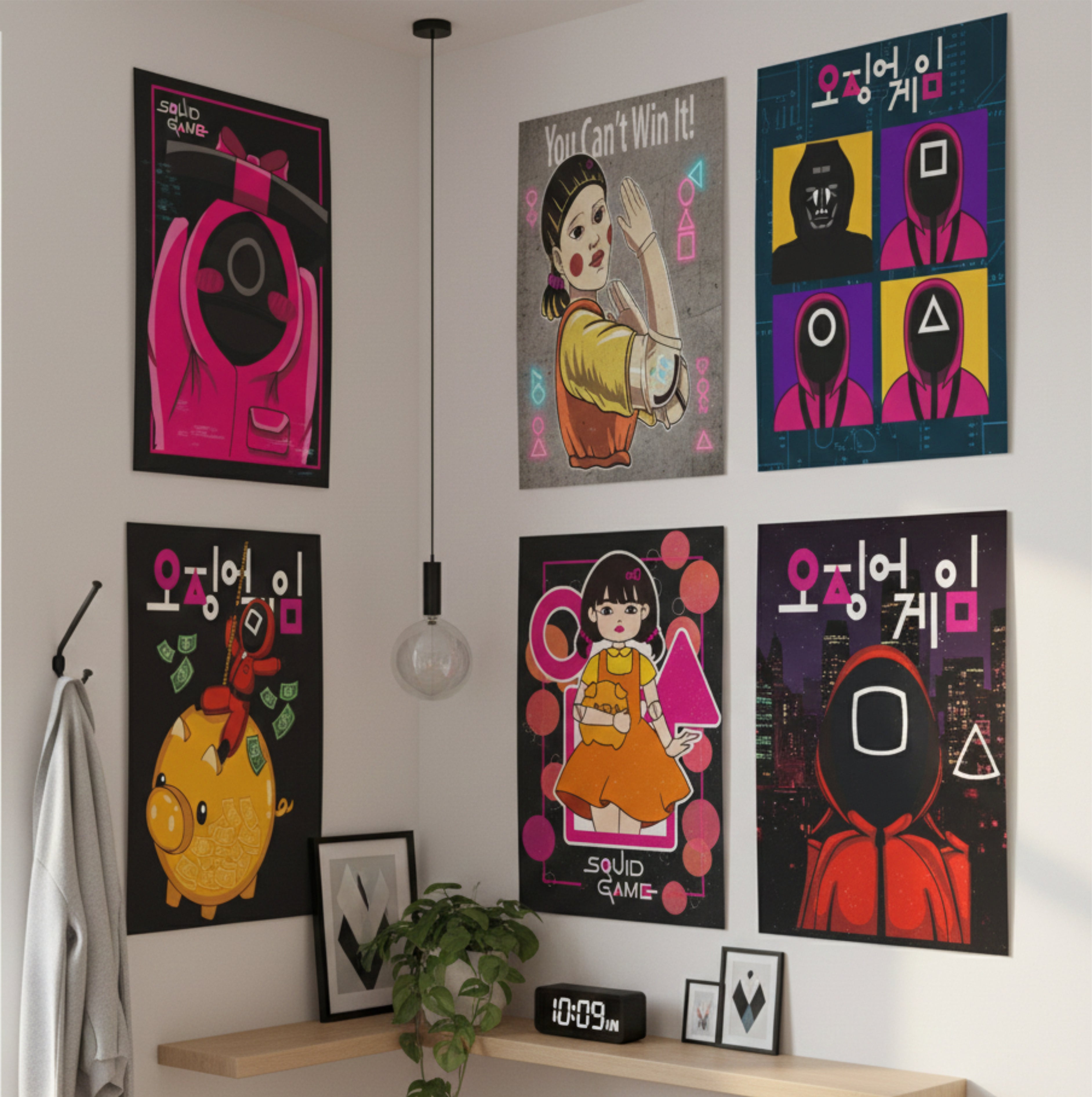 Squid Game Lovers Posters Split Posters for Wall Decoration Wall Posters| Wall Art For Bedroom, Office, Living room, Dorm room