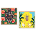 FramingoKart Shreenath Ji Wall Art Painting Digital Reprint 10 inch x 10 inch Painting (With Frame, Pack of 2)