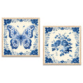 FramingoKart Butterfly Floral Wall Art Painting | Premium Framed Paintings | Poster With Frame Wall Decoration| Frames For Home Decor Office Living Room | Set of 2 ( (10X10inch), Framed)