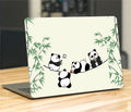 Pandas On Swing  Vinyl Laptop Sticker Suitable For 15.6inch Laptop Skin