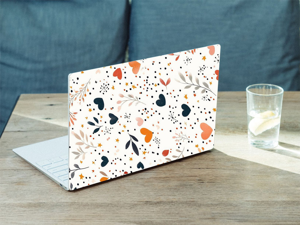 Abstract Hearts Vinyl Laptop Sticker Suitable For 15.6inch Laptop Skin