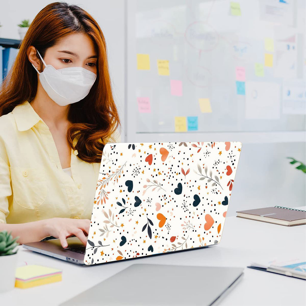 Abstract Hearts Vinyl Laptop Sticker Suitable For 15.6inch Laptop Skin