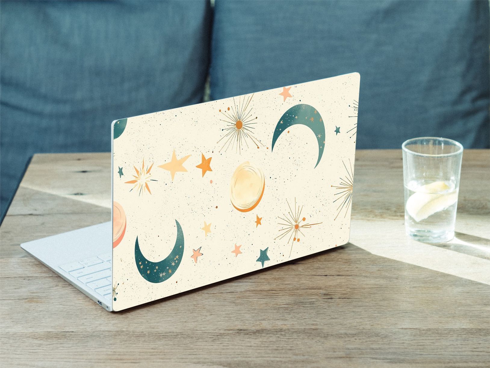 Moon Aesthetics Vinyl Laptop Sticker Suitable For 15.6inch Laptop Skin