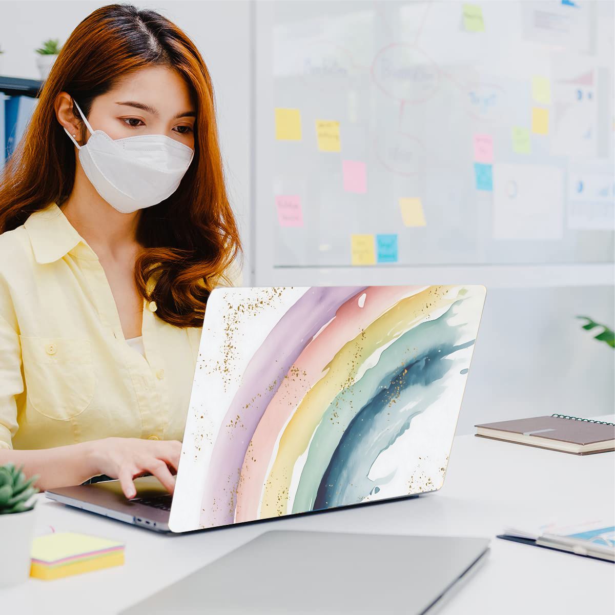 Rainbow Vinyl Laptop Sticker Suitable For 15.6inch Laptop Skin