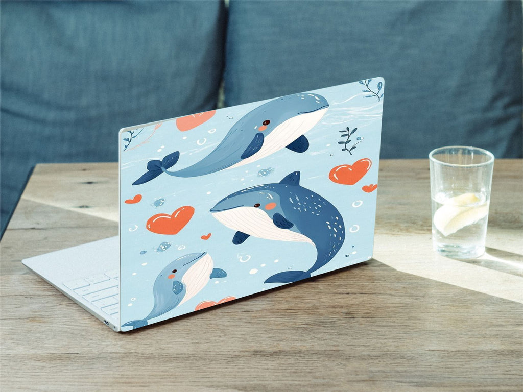Blue Whale Vinyl Laptop Sticker Suitable For 15.6inch Laptop Skin
