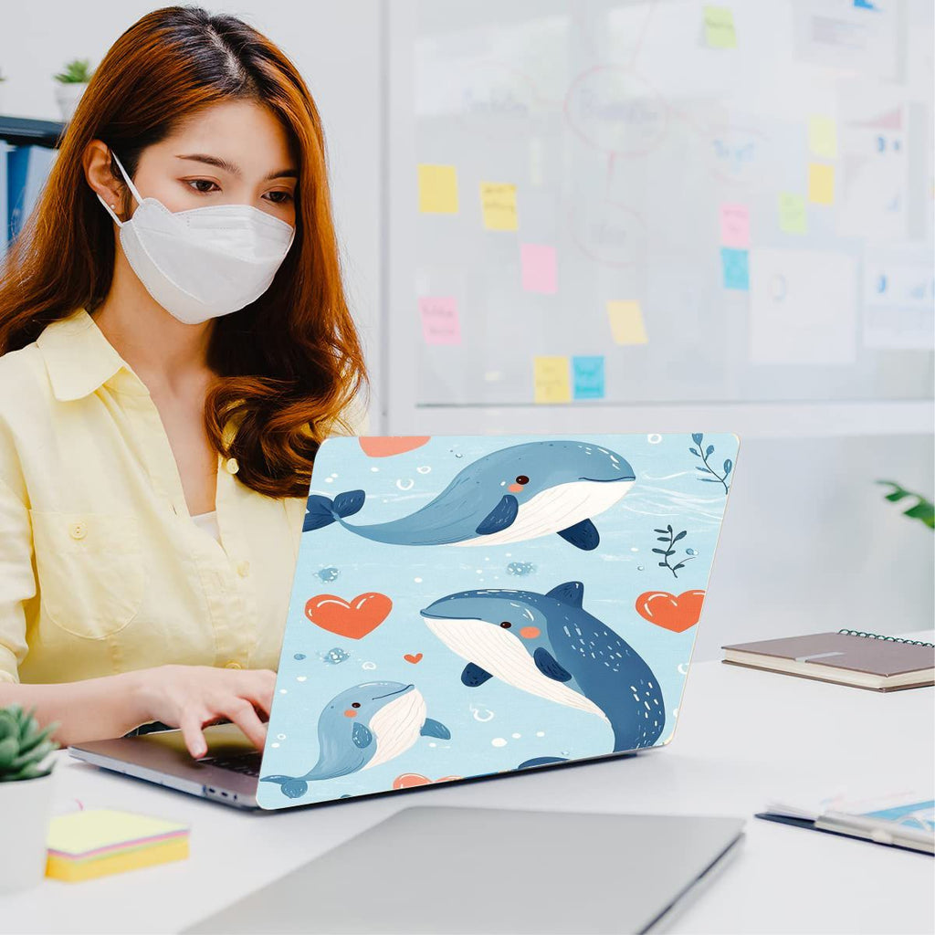 Blue Whale Vinyl Laptop Sticker Suitable For 15.6inch Laptop Skin