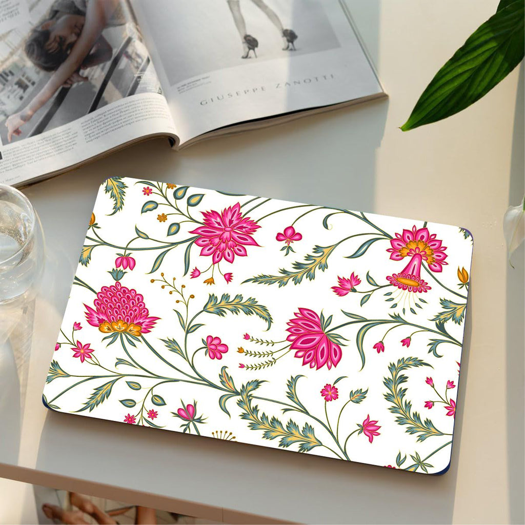Pink Floral Vinyl Laptop Sticker Suitable For 15.6inch Laptop Skin