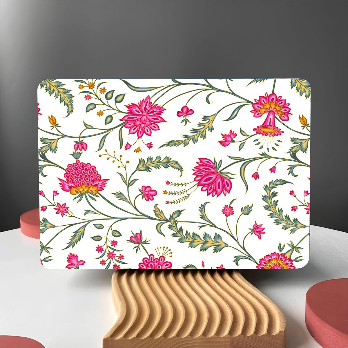 Pink Floral Vinyl Laptop Sticker Suitable For 15.6inch Laptop Skin