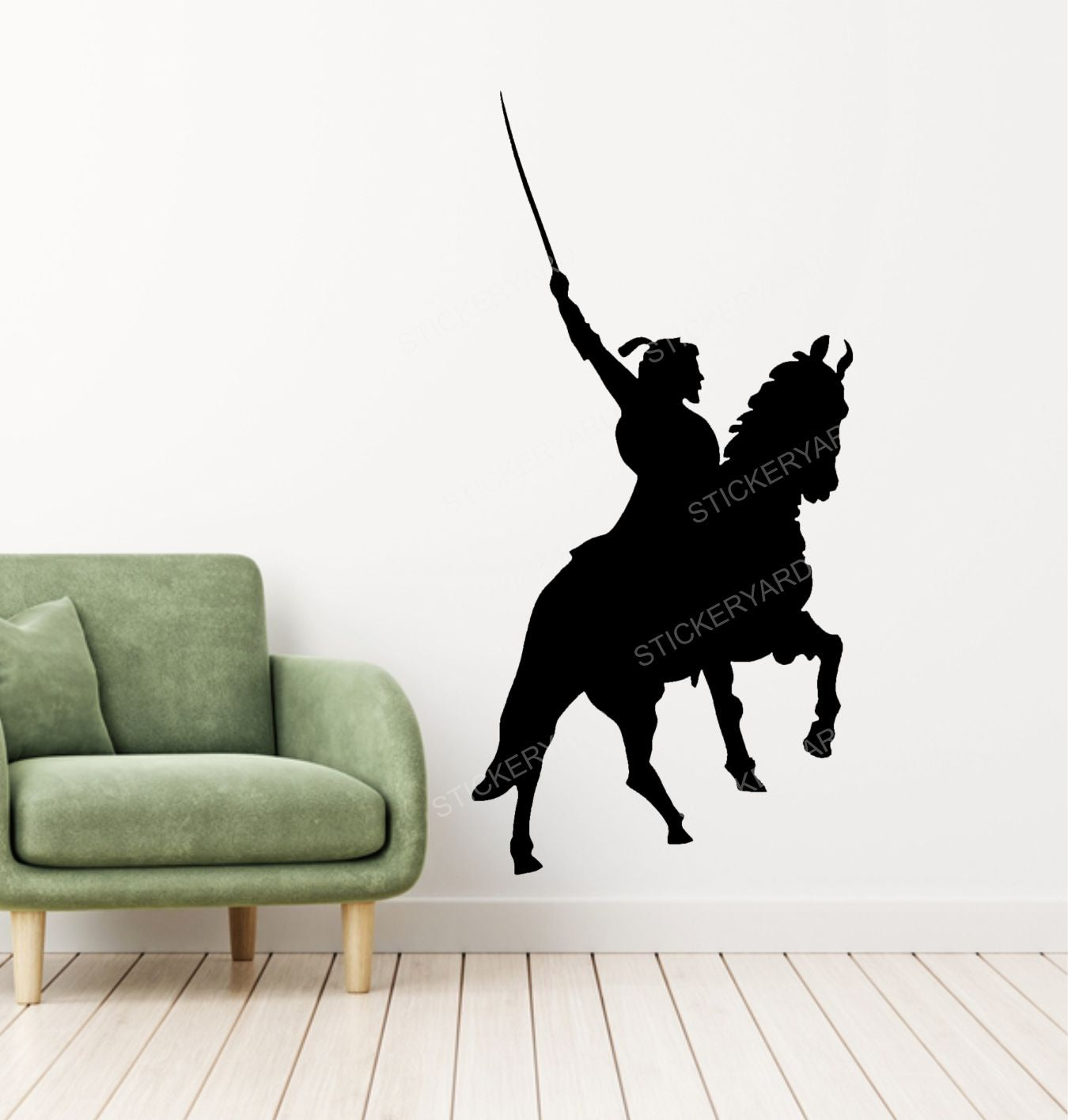 FramingoKart Pvc Vinyl Veer Shivaji  Self-Adhesive Wall Sticker for Home Decor/Decoration - Living Room, Bedroom, Kids Room (Multicolor,Size 35X71CM)